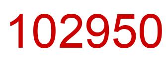 Número 102950 imagen rojo