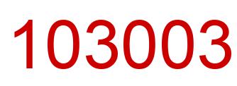 Número 103003 imagen rojo