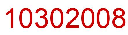 Number 10302008 red image