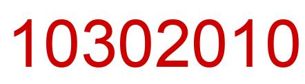 Number 10302010 red image