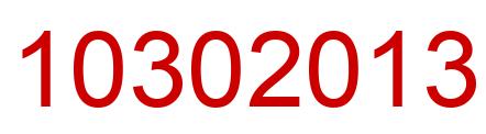 Number 10302013 red image