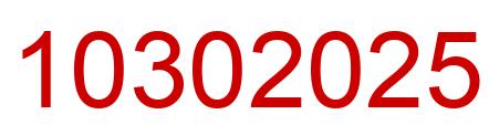 Number 10302025 red image