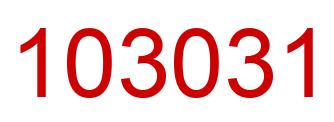 Número 103031 imagen rojo