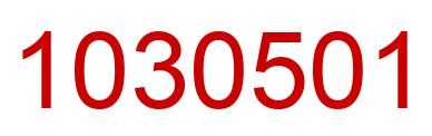 Number 1030501 red image