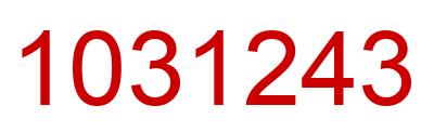 Número 1031243 imagen rojo