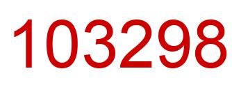 Number 103298 red image