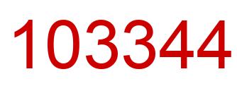 Number 103344 red image