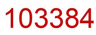 Number 103384 red image