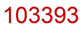 Number 103393 red image