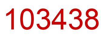 Number 103438 red image
