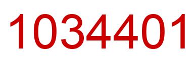 Number 1034401 red image