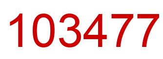Número 103477 imagen rojo
