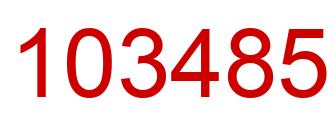 Número 103485 imagen rojo