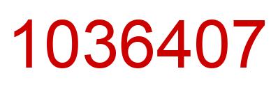 Number 1036407 red image