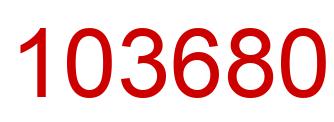 Number 103680 red image