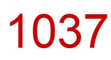 Número 1037 imagen rojo