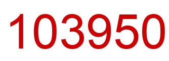 Number 103950 red image