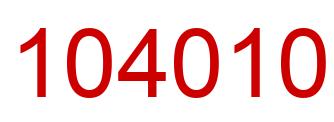 Number 104010 red image