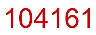 Number 104161 red image