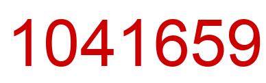 Number 1041659 red image