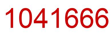 Number 1041666 red image
