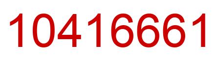 Number 10416661 red image