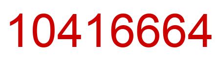 Number 10416664 red image