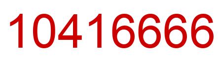 Number 10416666 red image