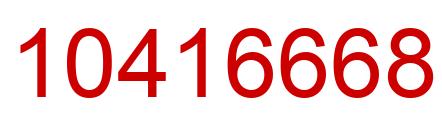 Number 10416668 red image