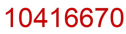 Number 10416670 red image