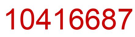 Number 10416687 red image