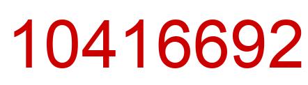 Number 10416692 red image