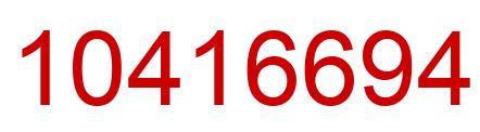 Number 10416694 red image