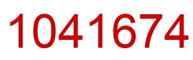 Number 1041674 red image