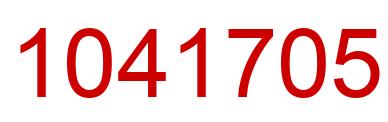 Número 1041705 imagen rojo