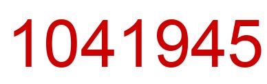 Number 1041945 red image