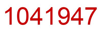 Number 1041947 red image
