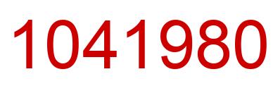 Número 1041980 imagen rojo