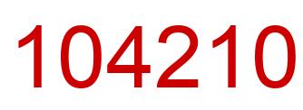 Number 104210 red image