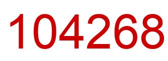 Number 104268 red image