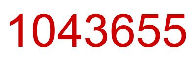 Number 1043655 red image