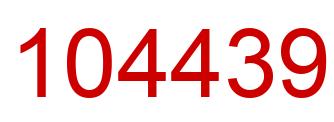 Number 104439 red image