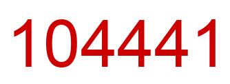 Número 104441 imagen rojo