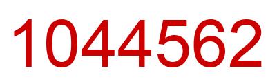 Number 1044562 red image