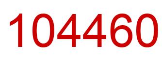 Number 104460 red image