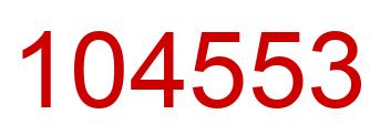 Número 104553 imagen rojo
