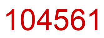Number 104561 red image