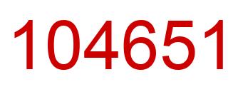 Number 104651 red image