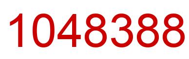 Number 1048388 red image