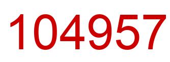 Número 104957 imagen rojo